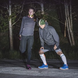 P.A.C. Reflector Multifunctional Scarf, Outdoor Scarf, Neckerchief with Reflector, Tube Scarf, Headband, Various Designs, Unisex, 10 Wearing Styles, pink, Unit size