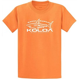 Koloa Surf Company Youth Great White Shark Logo Heavyweight Tee - Large, Orange
