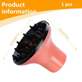 HAMKU Universal Haar Diffusor Anpassungsfähig für Schlag Trockner mit Düse für lockiges oder welliges Haar Styling, Trocken und Gain Maximales Volumen ohne Frizz, diffusor föhn, Rosa