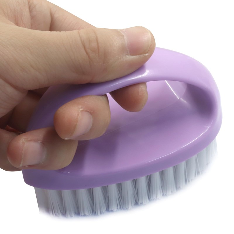 2-Pack Heavy-Duty Scrubbing Brushes, Purple and Pink