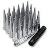White Knight 3810XL-25AM Chrome 9/16"-18 1-Pc Spline Spike Lug Nut