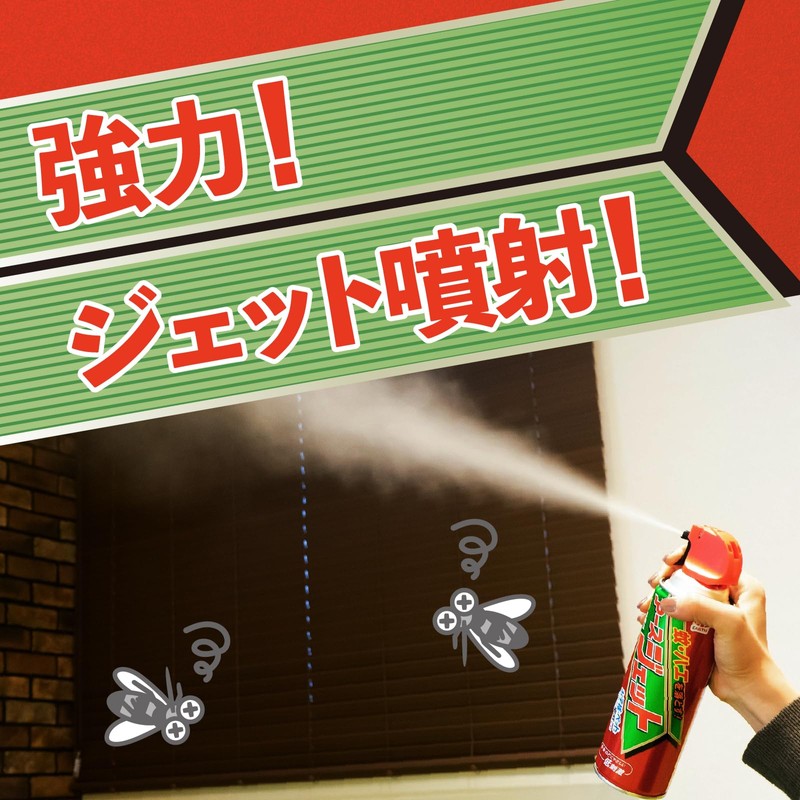 アースジェット [450ml] 2本パック 殺虫スプレー 低刺激/無香料 [ハエ・蚊用 450mlx2本] (アース製薬)