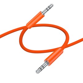Magiclifee 3.5mm Male-to-Male Stereo Audio Cable for Speakers, Home Stereos, Car Stereo,Laptops,Tablets and Smartphones& More(4 FT)-Orange