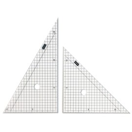 Uchida Drafting Device 7-470-0002 Triangle Ruler, 5.1 x 7.1 x 0.08 inches (13 x 18 x 0.2 cm), Square