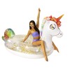 PoolCandy Gigantic Glitter Unicorn Beach & Pool Raft