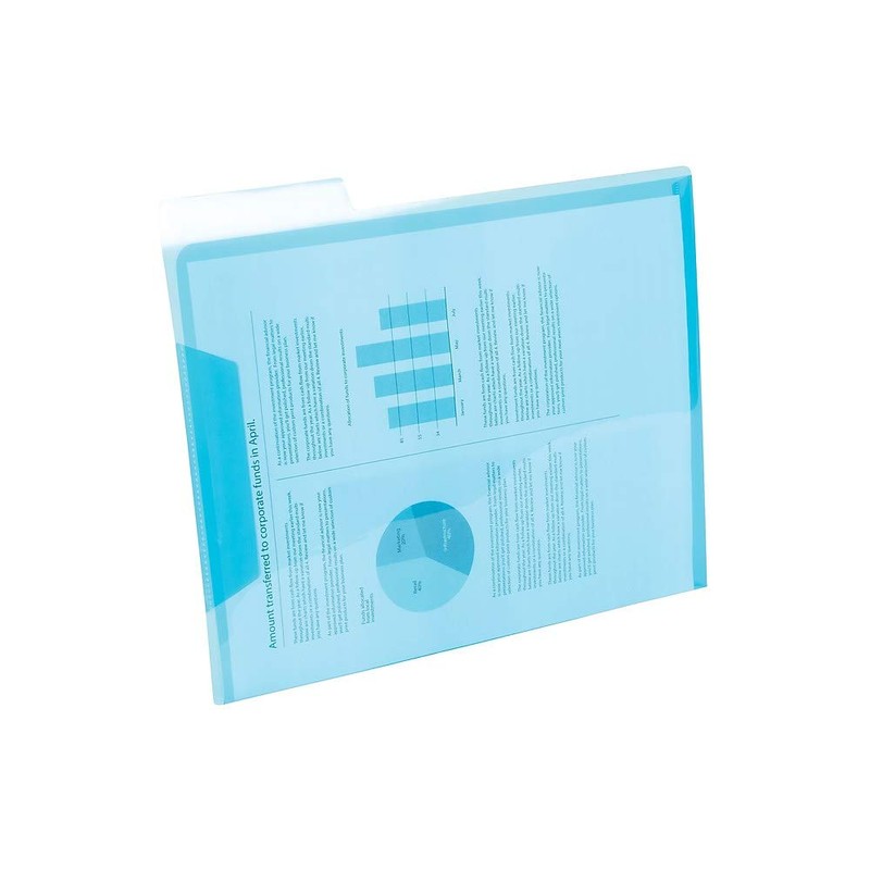 Staples Translucent Poly File Folders, Assorted, 6/Pack
