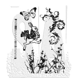 Tim Holtz Stampers Anonymous Spring Sprung Cling Stamp (CMS084), Part of Curations March 2025 Release + Carnora Mesh Storage Bag