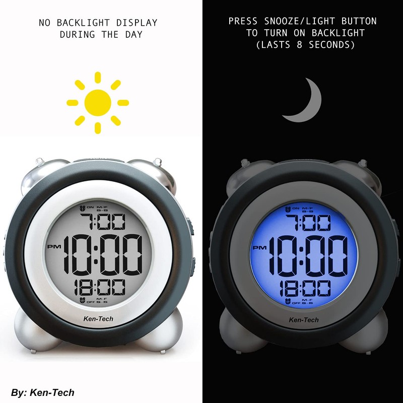Sonnet Twin Bell Digital Alarm Clock - Very Loud Alarm