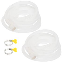 PATIKIL 16.4ft Air Conditioner Drain Kit, 2 Set Universal AC Drain Hose Connector Hose with Clamp Cuttable Rubber Adapter for Mini-Split Window AC Unit Dehumidifier Faucet