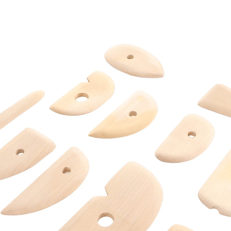 11pcs Pottery Trimming Tool Professional Wood Pottery Foot Shaper Tool