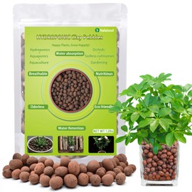 Halatool 12 LB Leca Clay Pebbles for Plants 4mm-16mm Clay Balls 100% Natural Hydroton Leca Balls for Indoor Plants Hydroponic Growing Gardening Orchids Drainage Decoration Aquaponics