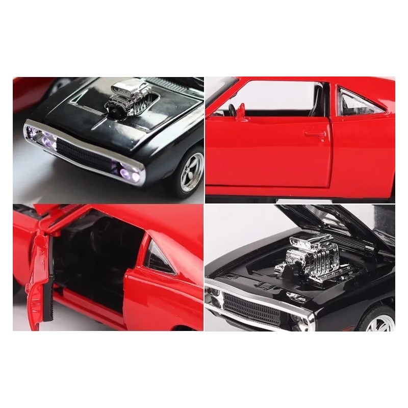 Coleccion Escala Coche Challenger Con Luz Y Sonido Base 1:32