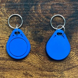 RFID Key FOB (Blue), Total 50 pcs Per Pack. Round Key FOB for Hotels, Apartments, and Office Buildings, Compatible with Kaba, Saflok, Onity, Miwa, Ilco and Secure Locks Only