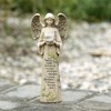 Resin Religious Garden Statue Standing Angel with Bird Statuary for