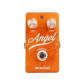 GOKKO Guitar Pedal Collection - Angels Chorus Mini Wah Portable Bluetooth Amp Fuzz Overdrive Distortion Delay Reverb Looper SonicFuel SonicBone Dripping Creepy Repeater Full Effects Adjustable Rate Depth Controls 9V DC Power LED Indicators:_Angels Chorus