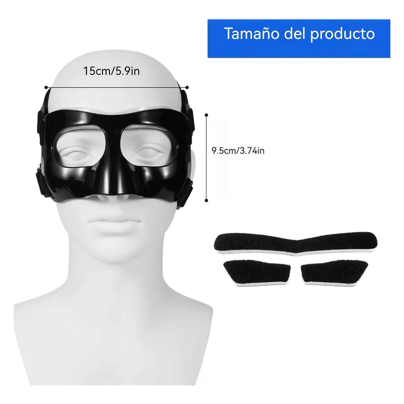 Mascarilla Deportiva Protector Facial De Nariz Y Frente Rota