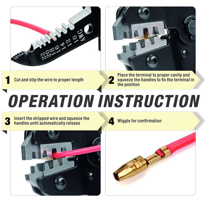iCrimp SN Ratchet Electrician Crimping Tool set for Insulated and
