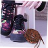 PACKOVE 3 Pairs Leopard Flat Shoelaces for Sneakers Durable Shoe