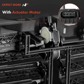 A-Premium Radiator Grille Air Shutter Actuator Compatible with Lincoln MKZ 2013-2014, Without Adaptive Cruise Control