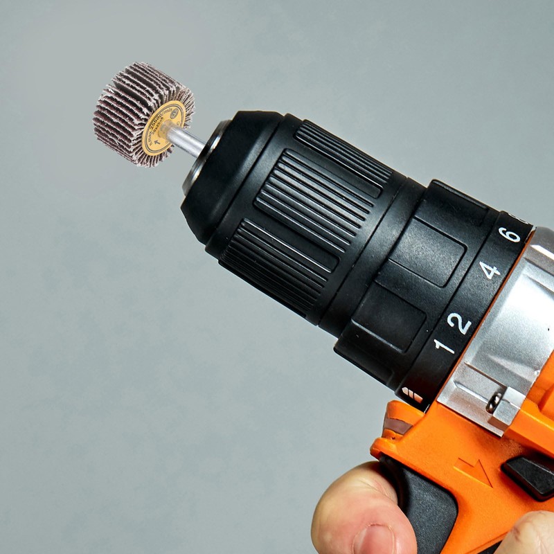 sourcing map 1.2 Inch Flap Wheels Shank Mounted Sanding Disc