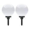 Outdoor Globe Light, White Garden Lamp, Splash-proof, Garden Light With