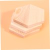 TEHAUX 10pcs Polygonal for DIY Crafts Solid Pine Hexagon Shaped