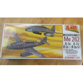 JO-HAN Messerschmitt Me 262 1/72 Scale Model Assembly Kit Factory Sealed. NOS