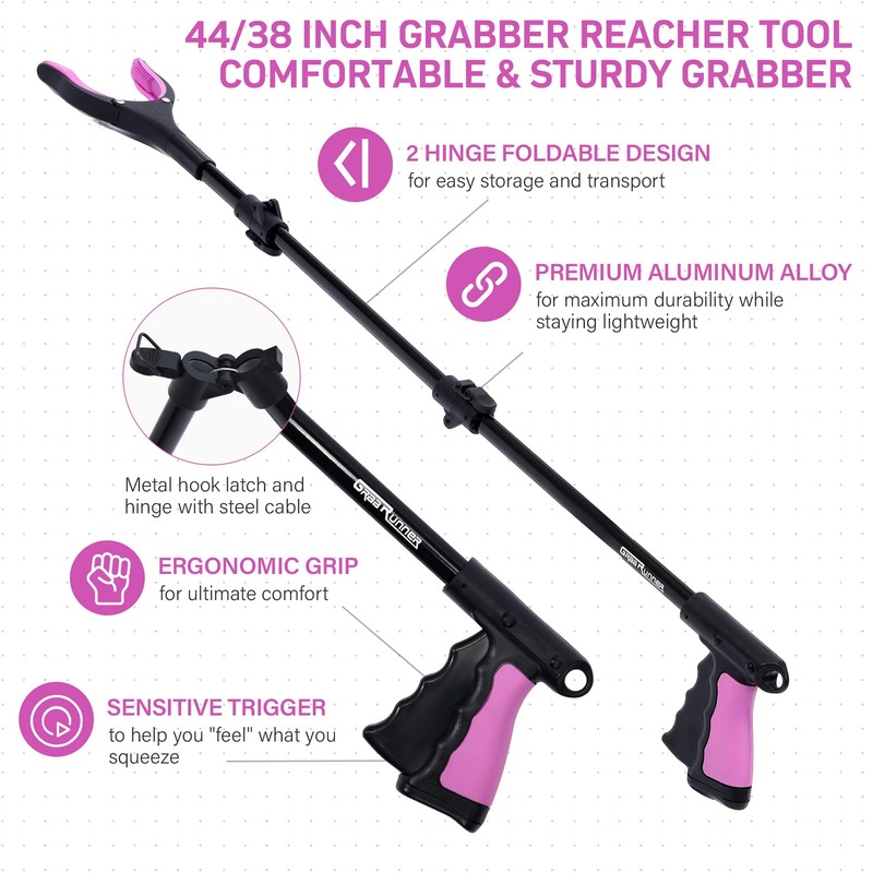 38" & 44" Extra Long Grabber Reacher Tool – 2