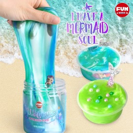 FUN KIDZ 35.16 FL OZ Summer Mermaid Slime Toy for Girls Ages 6-8 FunKidz Big Premade S...