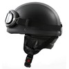 Stark H110 Leather Retro Oldtimer Helmet with Goggles Size S