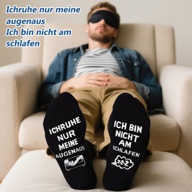 SockWaddles Funny Men's Socks with Sayings - Gift Idea for Men, Grandpa, Dad, Gamer, Bike, Camper for Christmas, Birthday, Father's Day, Eye rest, 39-46