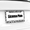 Gray Leopard Print License Plate Frame Black White Cheetah License
