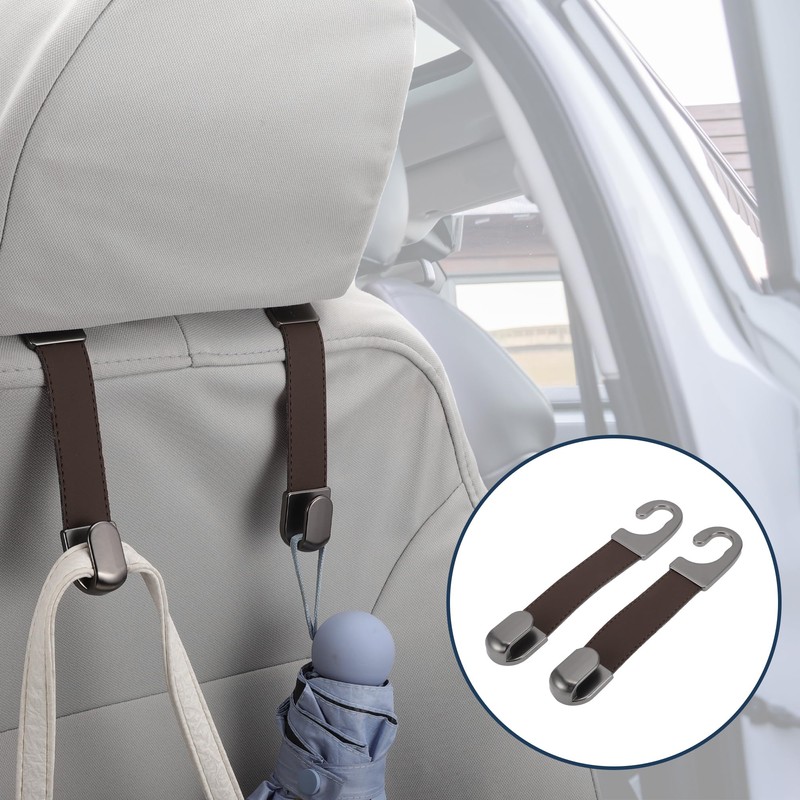 INFINAUTO Car Seat Headrest Hook Interior Accessories for Most Car,