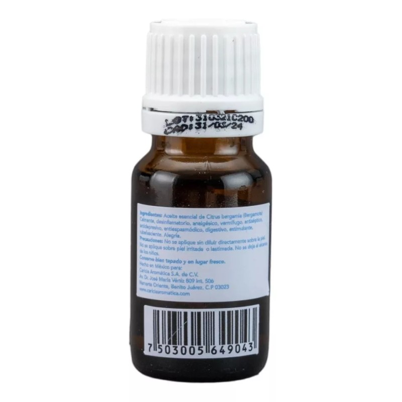 CARICIAS AROMATICAS Bergamota Aceite Esencial Puro 100% Aroma Natural.