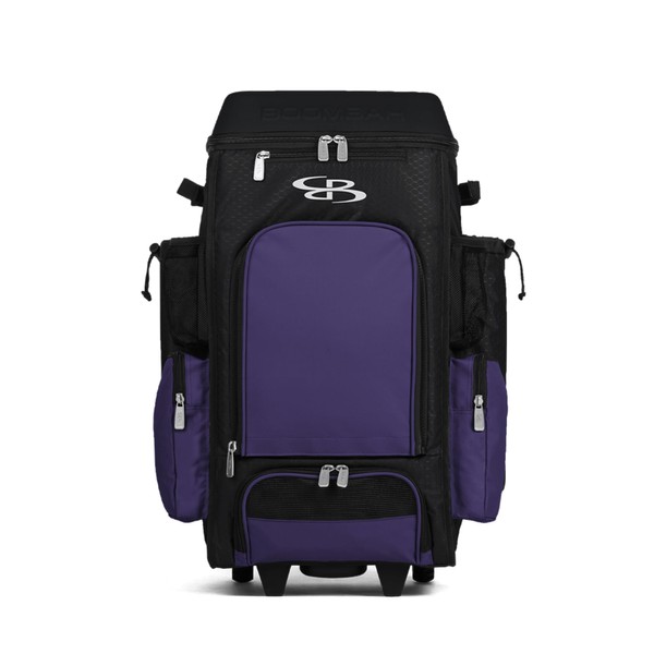 Boombah DEFCON Superpack Rolling Bat Bag Black/Purple/Black