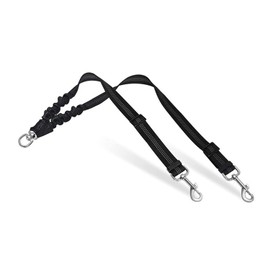 Double Dog Leash, Dog Car Seat Belt, Heavy Duty Rope Dog Leash, Adjustable Length Dual Two Dog Lead Splitter for Small, Medium, Large Breeds (Black)