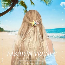 CATOR 2 Stück Haarklammer Blume, Haarspangen Damen, Niedliche Blumenförmige für Frauen Mädchen Haarstyling Zubehör, Flower Hair Clip für Dickes Haar