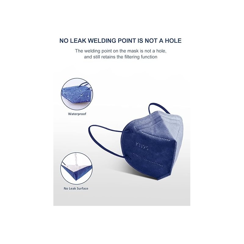 HUHETA 50 PCs KN95 Face Mask, 5-Layer Face Mask Filter