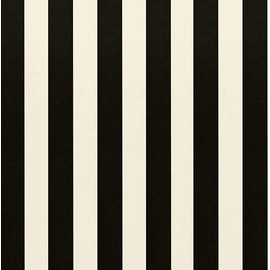 RSH DECOR: 3-Piece Foam Wicker Cushion Set | 41 x 19 & 19 x 19 | All-Weather Spun Fabric | Water-Resistant | Outdoor Loveseat & U-Shape Cushions for Patio Furniture | Black & White Stripe