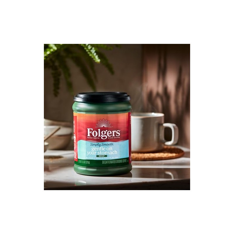 Folgers Simply Smooth Decaf Coffee, 11.5 Ounce