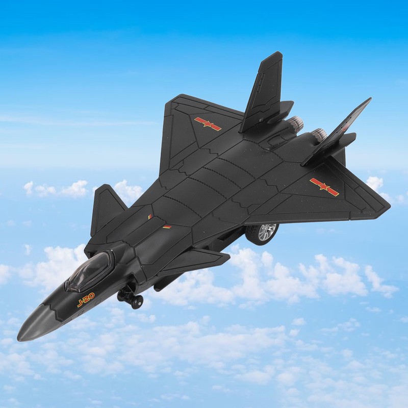 Metal Plane Model Crafted with Stand Accessories Decorative Alloy Metal