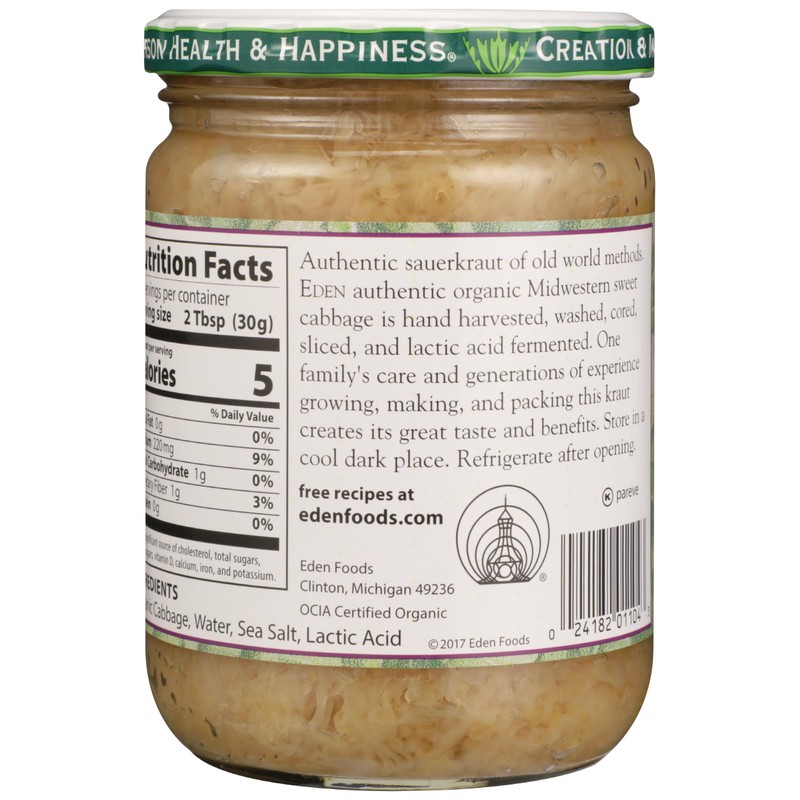 EDEN FOODS Organic Sauerkraut, 18 OZ
