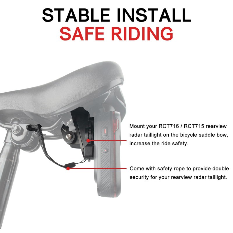 LICHIFIT Bicycle Saddle Bow Mount for Garmin Varia RCT716 RCT715