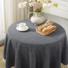 meioro Round Tablecloth Solid Color Tablecloths Tassel Table Cover Cotton