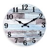 XNM 10 Inch Wood Farmhouse Clock for Bedroom Battery Powered