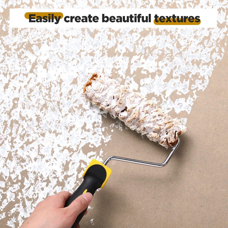 Threlaco Paint Roller Kit 3 Pcs Texture Sponge Paint Rollers