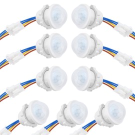 9-Pack Motion Sensor Light Switch, PIR Infrared Sensor, 30S Time Delay, Smart Detection for LED, Bulb and Other Existing Light, Ceiling & Wall Mount, Automatic Light Control, 85-265V, 40W