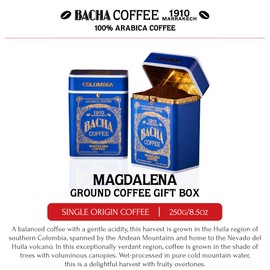 Bacha Coffee | Magdalena Single Origin Signature Nomad Collection, Medium Roast, 100% Arabica Ground Beans, 250g