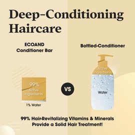 ECOAND Silky Vegan Conditioner Bar, 3.5 oz., Nourishing Treatment for Dry, Damaged Hair, Replenishing Shea Butter and Herbal Oils, Sulfate and Paraben Free, Deep Strand Conditioning, Korea Haircare