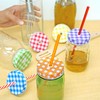 Southern Homewares SH-10234 Mason Jar Lids Gingham with Hole, One